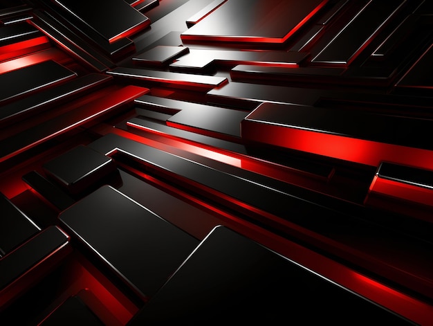Foto sfondio rosso e nero futuristico illustrazione digitale creativa sfondi astratti