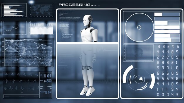 写真 未来のロボットとデータ分析