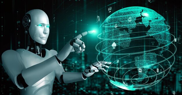 産業工場のための未来的なロボット 人工知能 ヒューミノイドAI