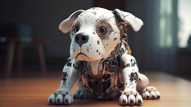 Futuristic robot dog future technology Generative AI