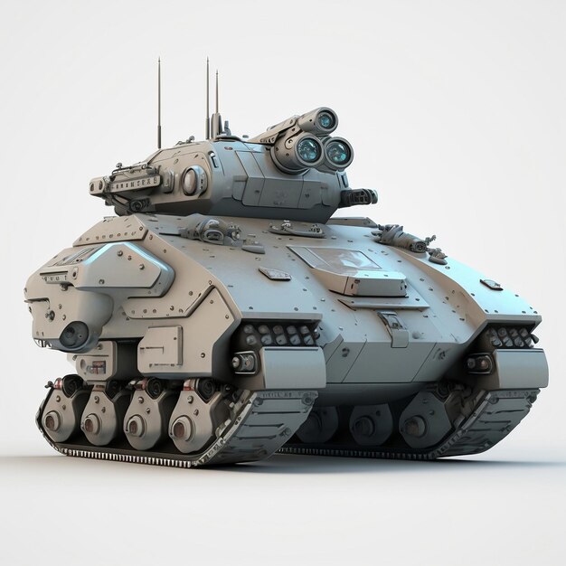 Futuristic robot tank design generative AI