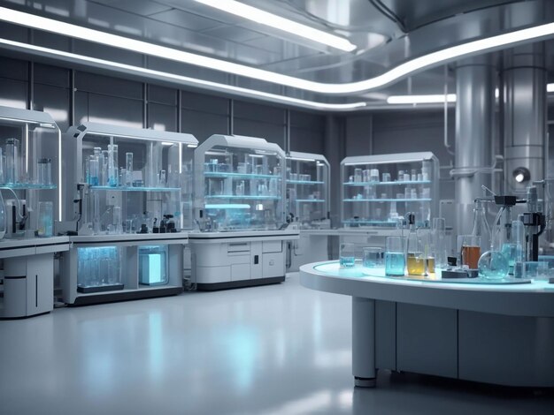 Futuristic science lab background