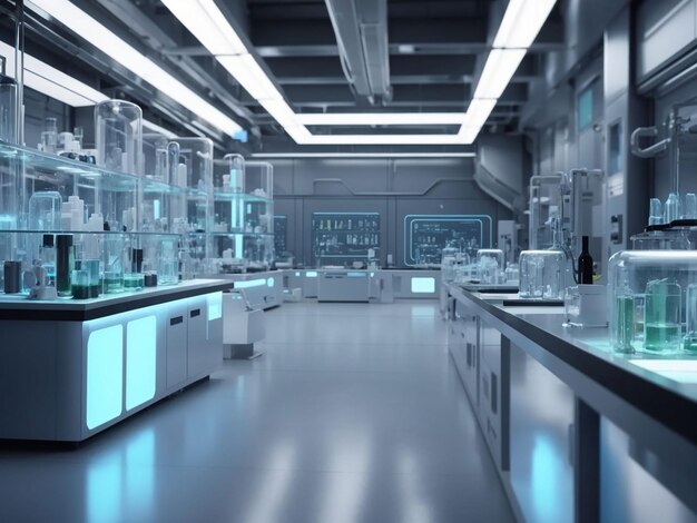 Futuristic science lab background