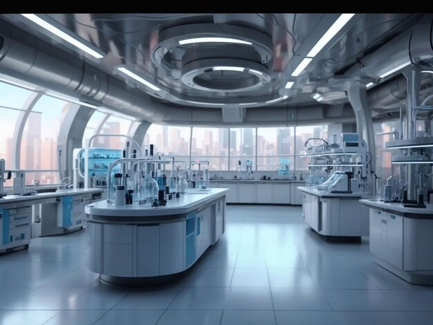 Futuristic science lab background