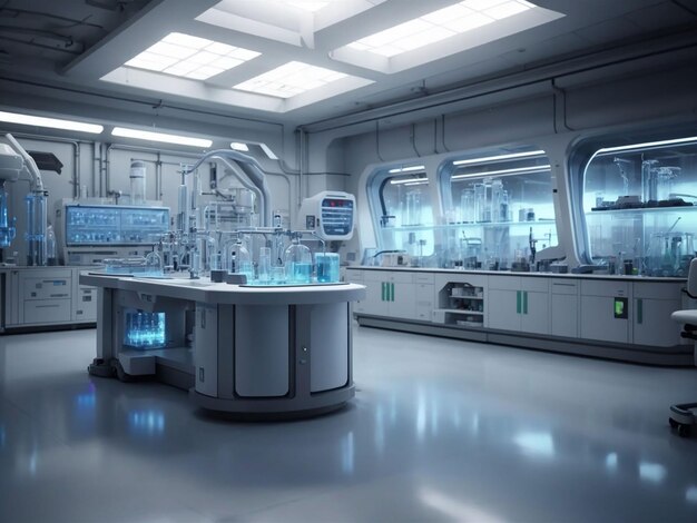 Futuristic science lab background