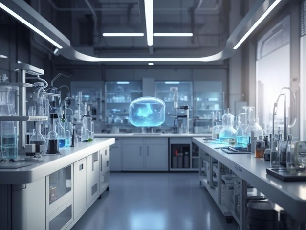 Futuristic science lab background