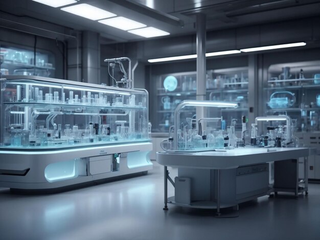 Futuristic science lab background