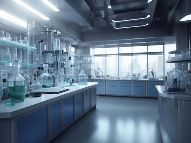 Futuristic science lab background