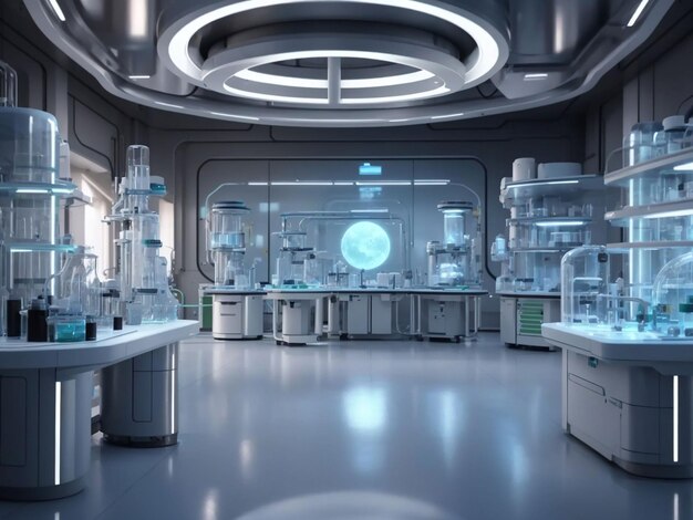 Futuristic science lab background