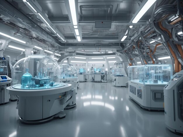 Futuristic science lab background