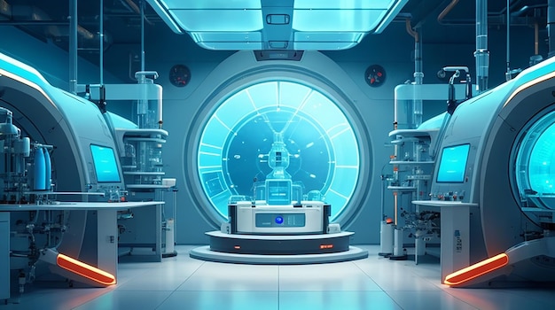 Futuristic science lab background