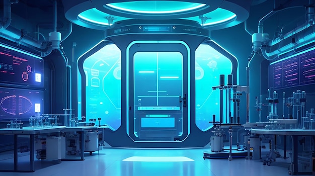 Futuristic science lab background