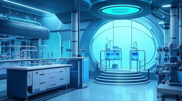 Futuristic science lab background