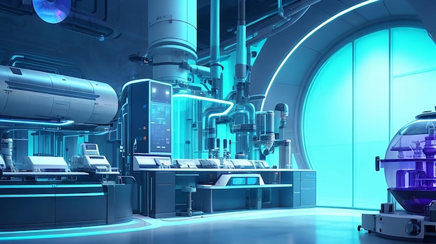 Futuristic science lab background