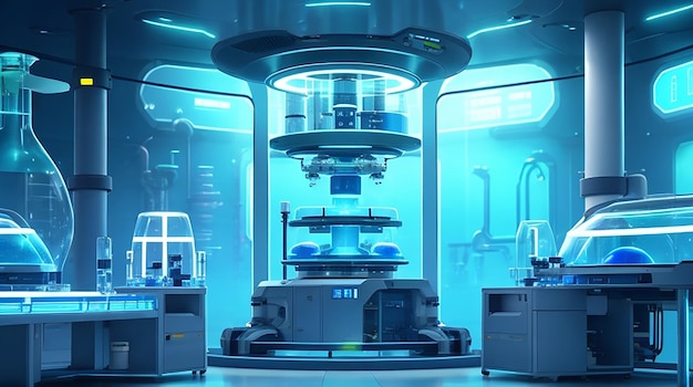 Futuristic science lab background