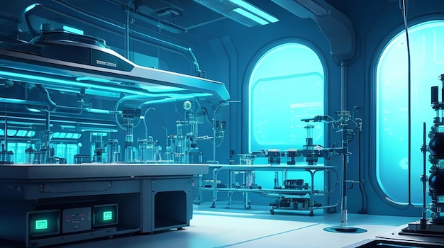 Futuristic science lab background