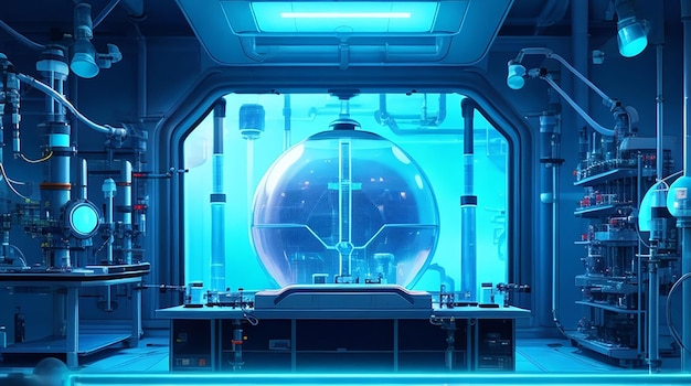 Futuristic science lab background