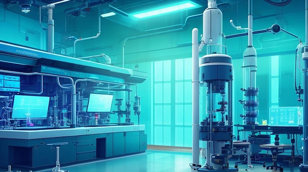 Futuristic science lab background