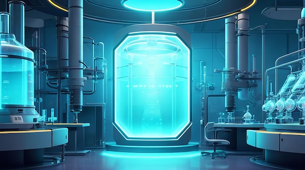 Futuristic science lab background