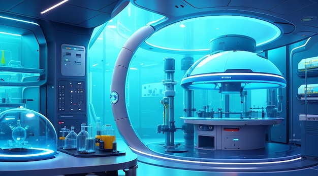 Futuristic science lab background