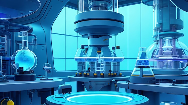 Futuristic science lab background