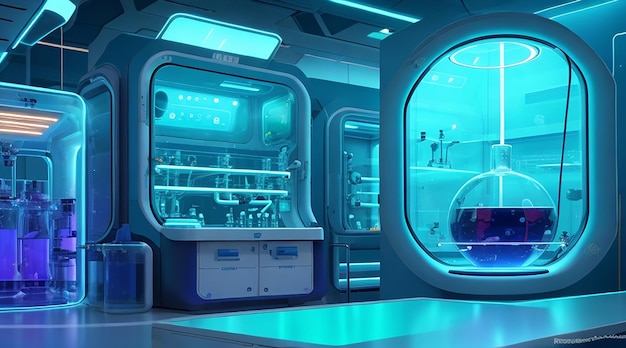 Futuristic science lab background