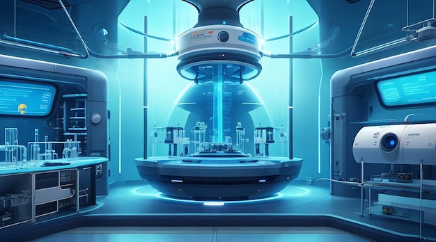 Futuristic science lab background