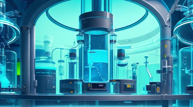 Futuristic science lab background