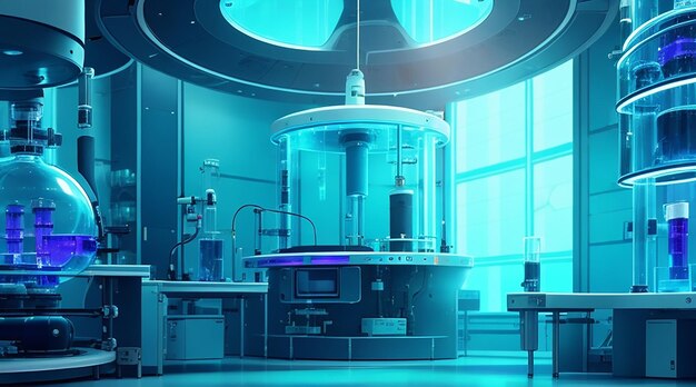 Futuristic science lab background