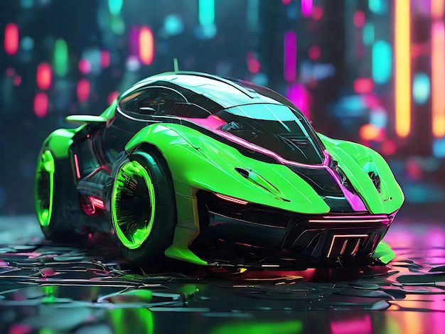 A futuristic series of digital art car pieces emerges feat