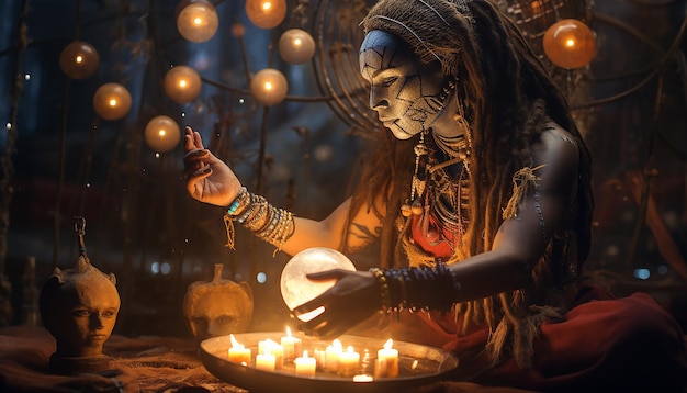 futuristic shaman ritual shamanic photography