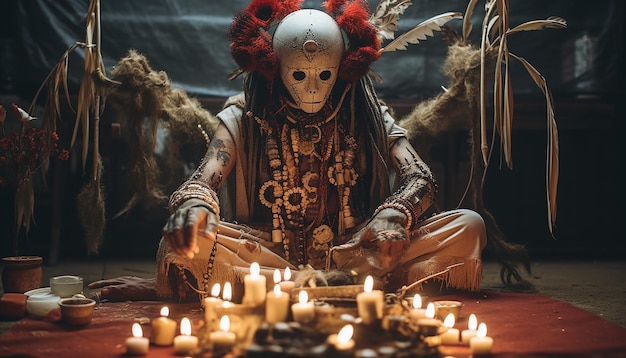 футуристический шаманский ритуал шаманская фотография