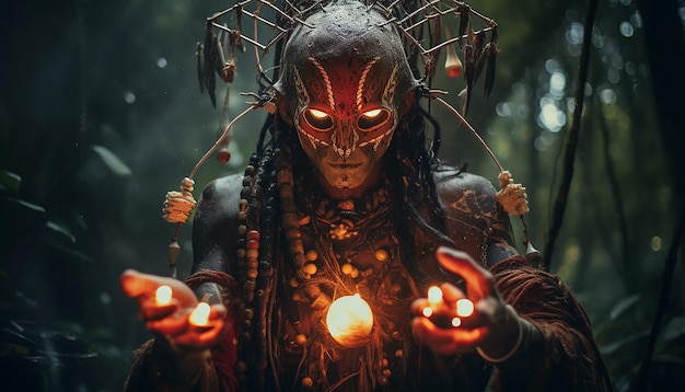 futuristic shaman ritual shamanic photography