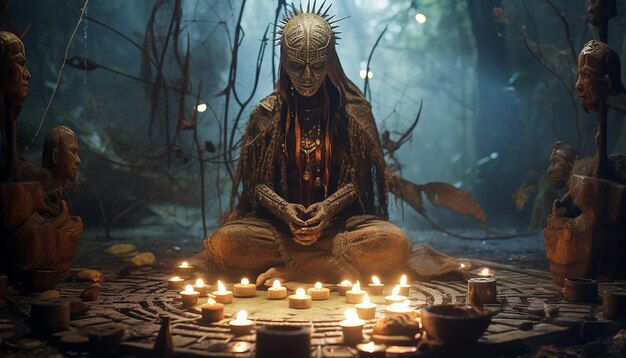 futuristic shaman ritual shamanic photography