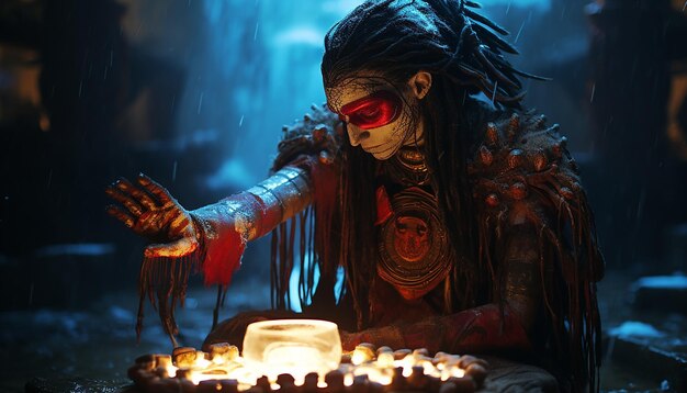 futuristic shaman ritual shamanic photography