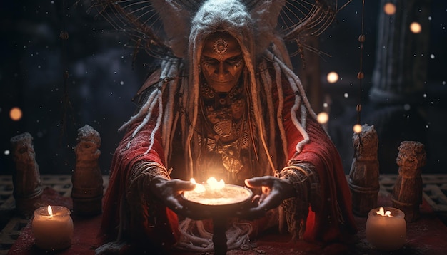 futuristic shaman ritual shamanic photography