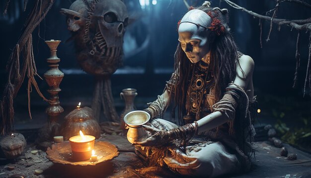 futuristic shaman ritual shamanic photography