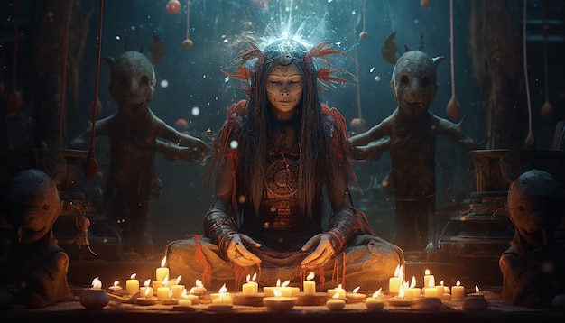 futuristic shaman ritual shamanic photography