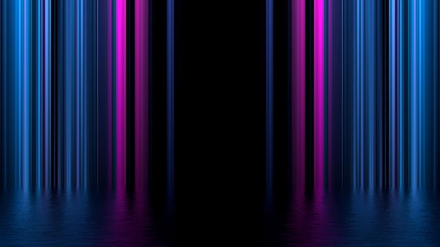 Futuristic showcase concept empty show scene Abstract geometric glow neon background,  technology banner. Product display, Scene 3D Render