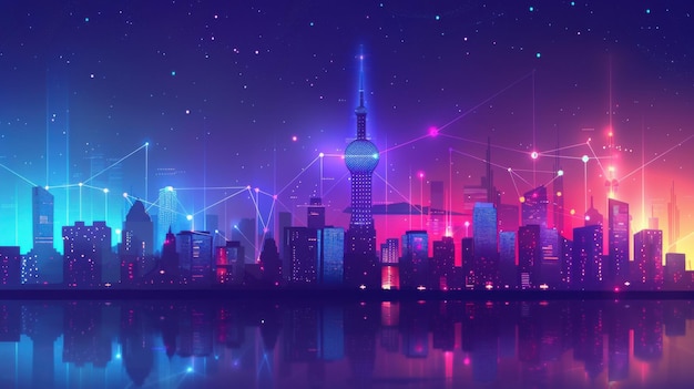 futuristic smart city