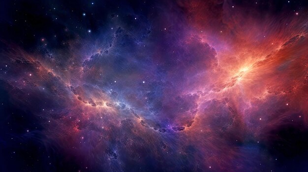 Futuristic space nebulae stars fractals wallpaper Abstract 3D Universe Galaxy background AI generate