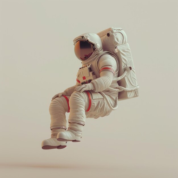 futuristic spacesuit astronaut 3d rendering copy space ai generated images