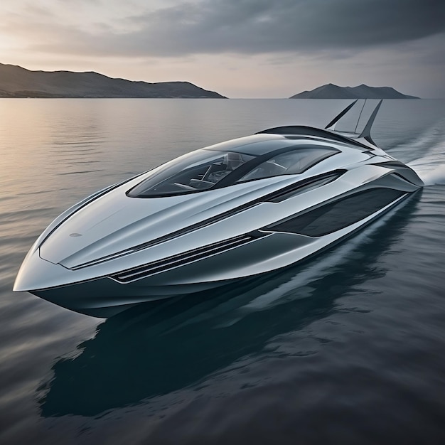 A futuristic speedboat concept