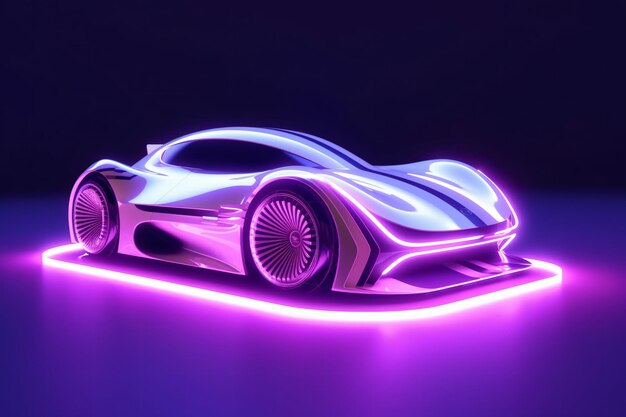 Futuristic sport car ai generative