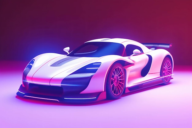 Futuristic sport car ai generative