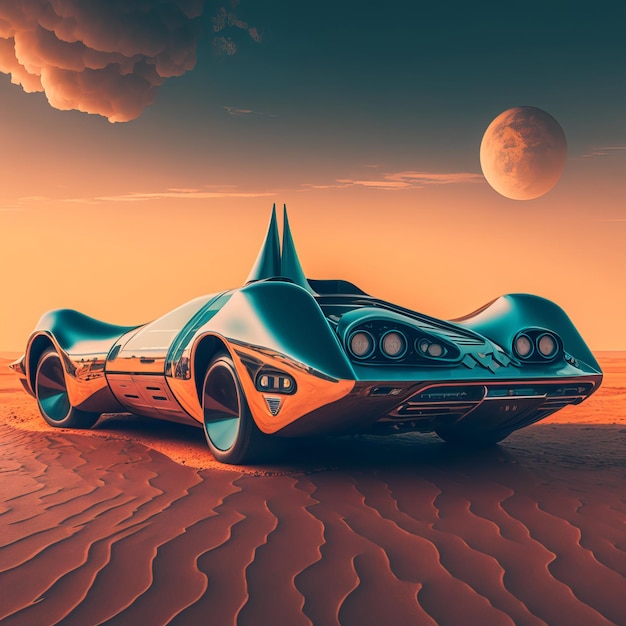 Futuristic Sports Car AI generative