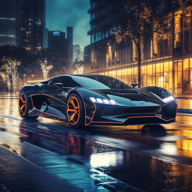 Futuristic sports car