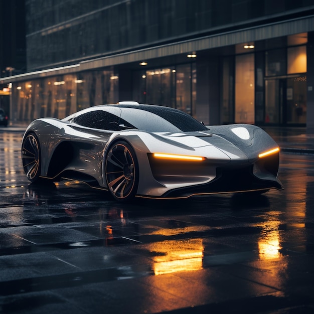 Futuristic sports car