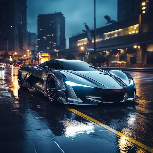 Futuristic sports car