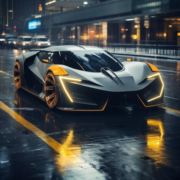 Futuristic sports car